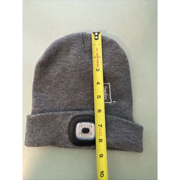Hello Bello Beanie Cap with LED Light Gray Logo Hunting Outdoor Snow skiing EUC - Picture 8 of 9